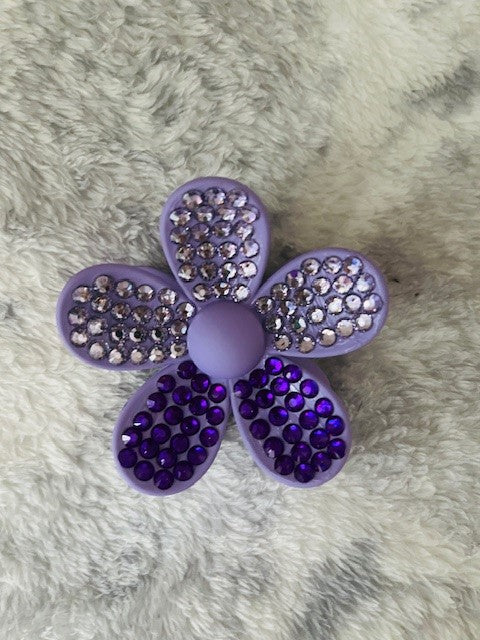 Purple Flower Hair Clip