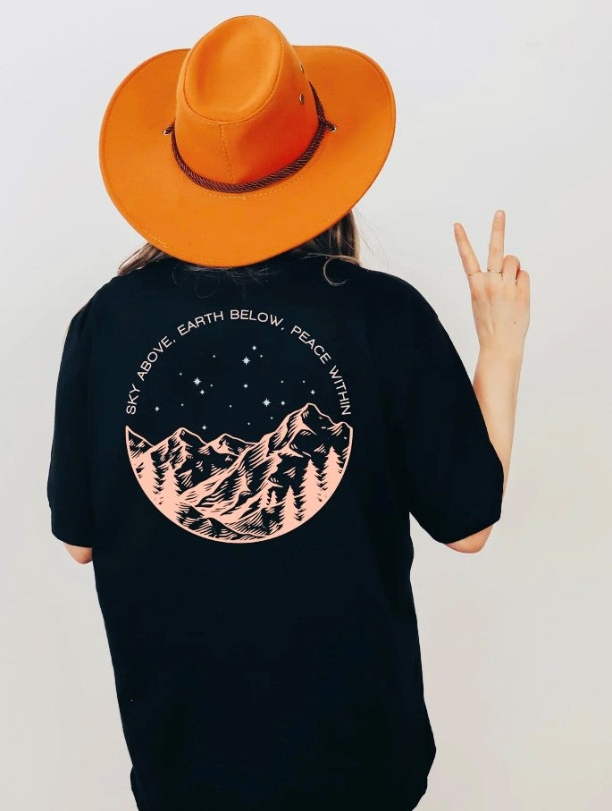 Sky Above Earth Below Peace Within Unisex T-Shirt