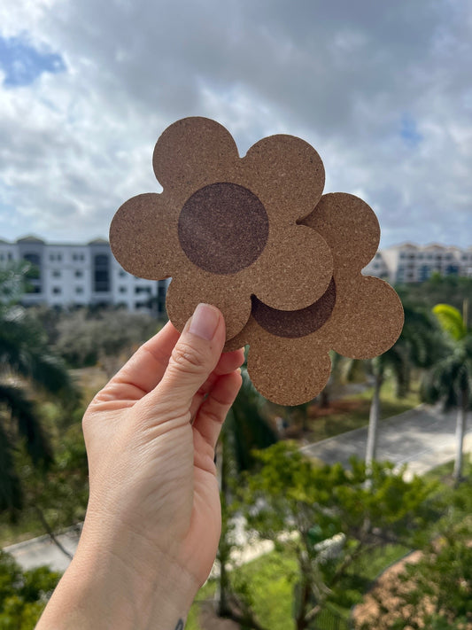 Cork Daisy Coaster