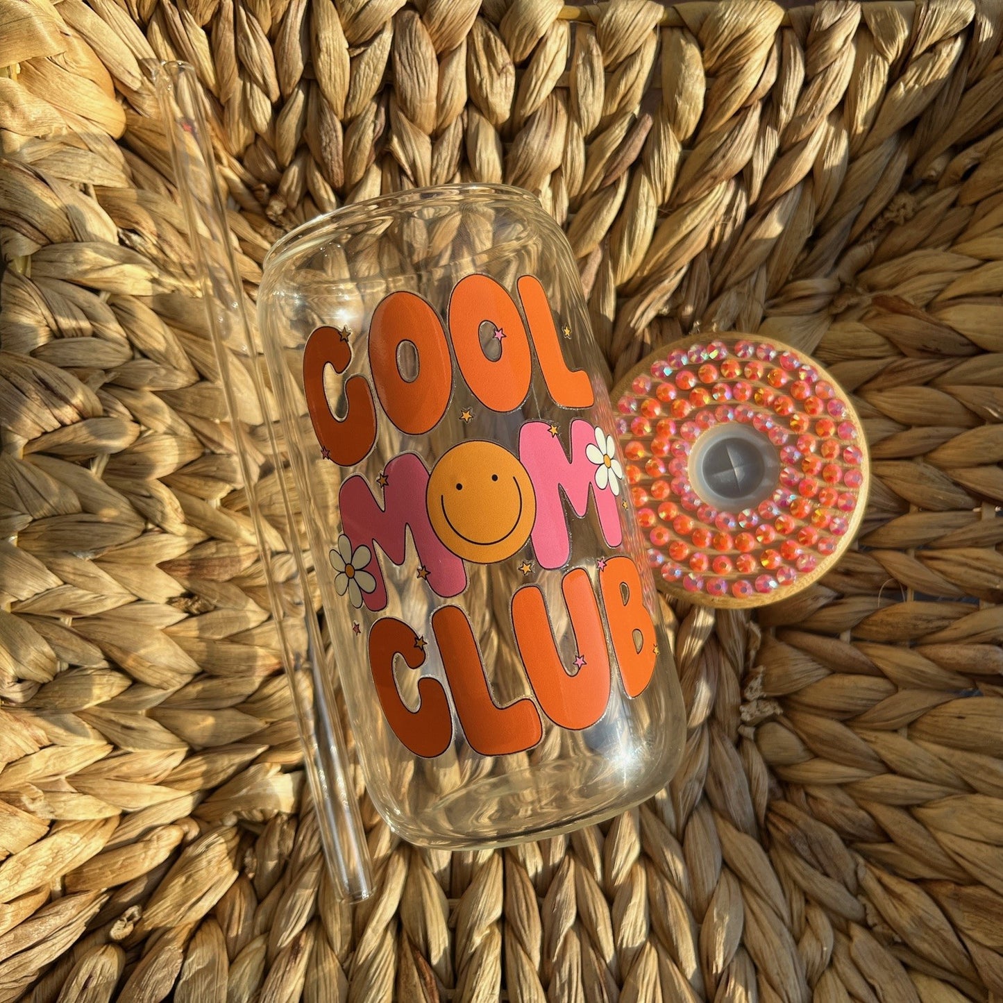 Cool Mom Club 16oz Glass Can